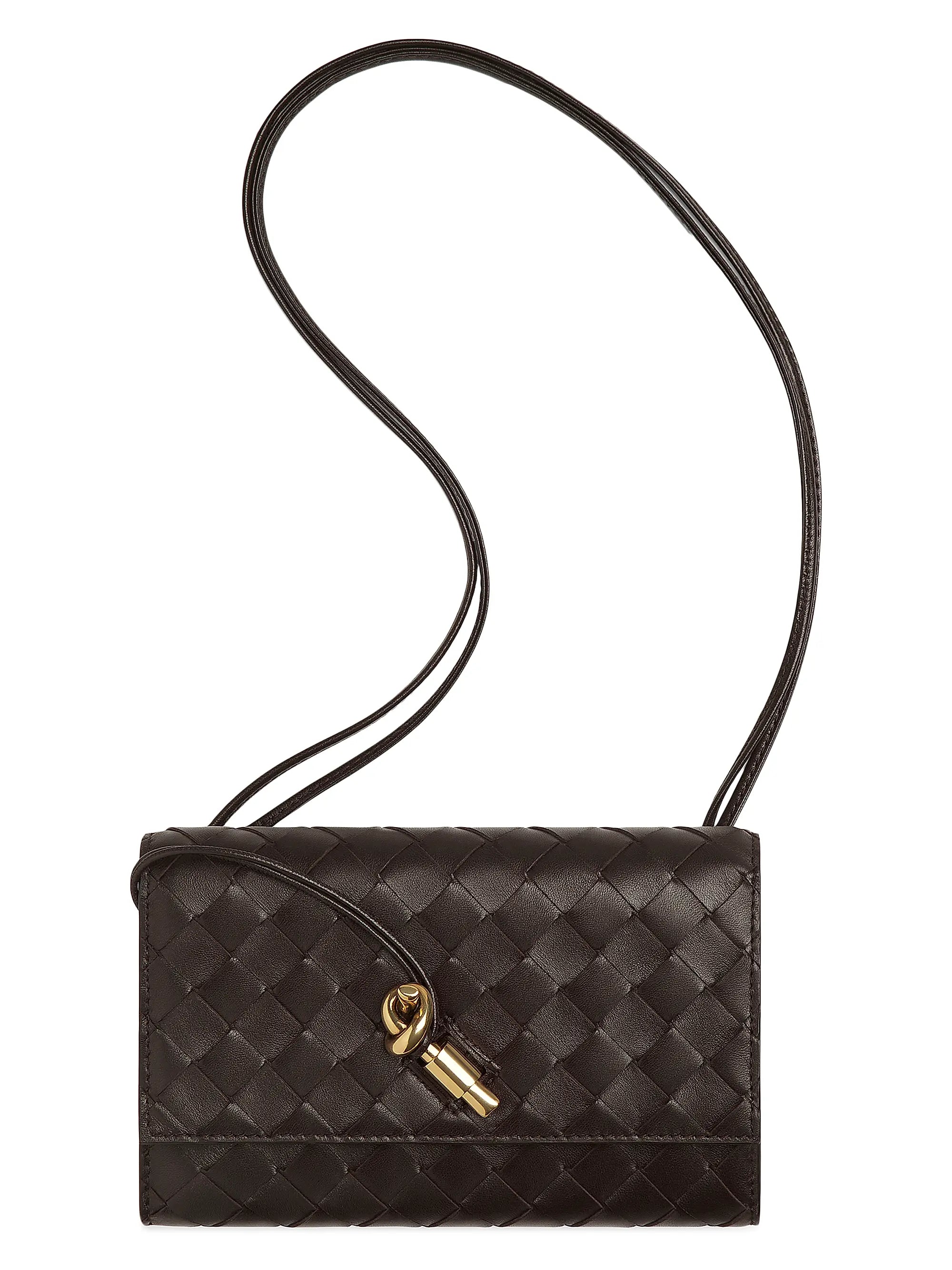 Bottega Veneta Andiamo Intrecciato Leather Shoulder Bag