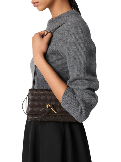 Bottega Veneta Andiamo Intrecciato Leather Shoulder Bag