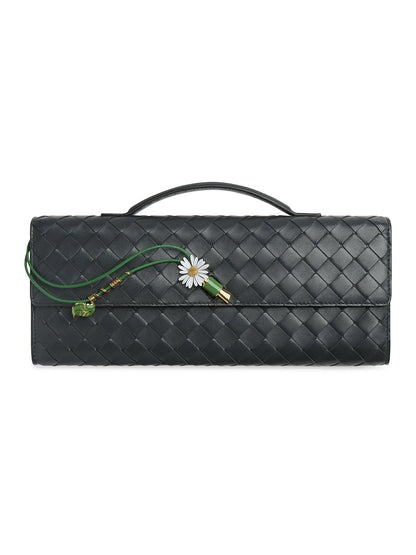 Bottega Veneta Andiamo Intrecciato Leather Clutch