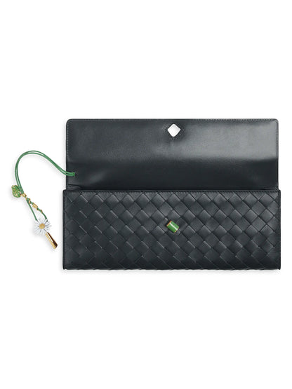 Bottega Veneta Andiamo Intrecciato Leather Clutch