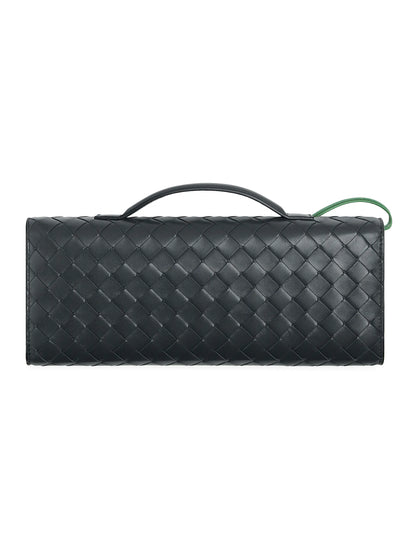Bottega Veneta Andiamo Intrecciato Leather Clutch