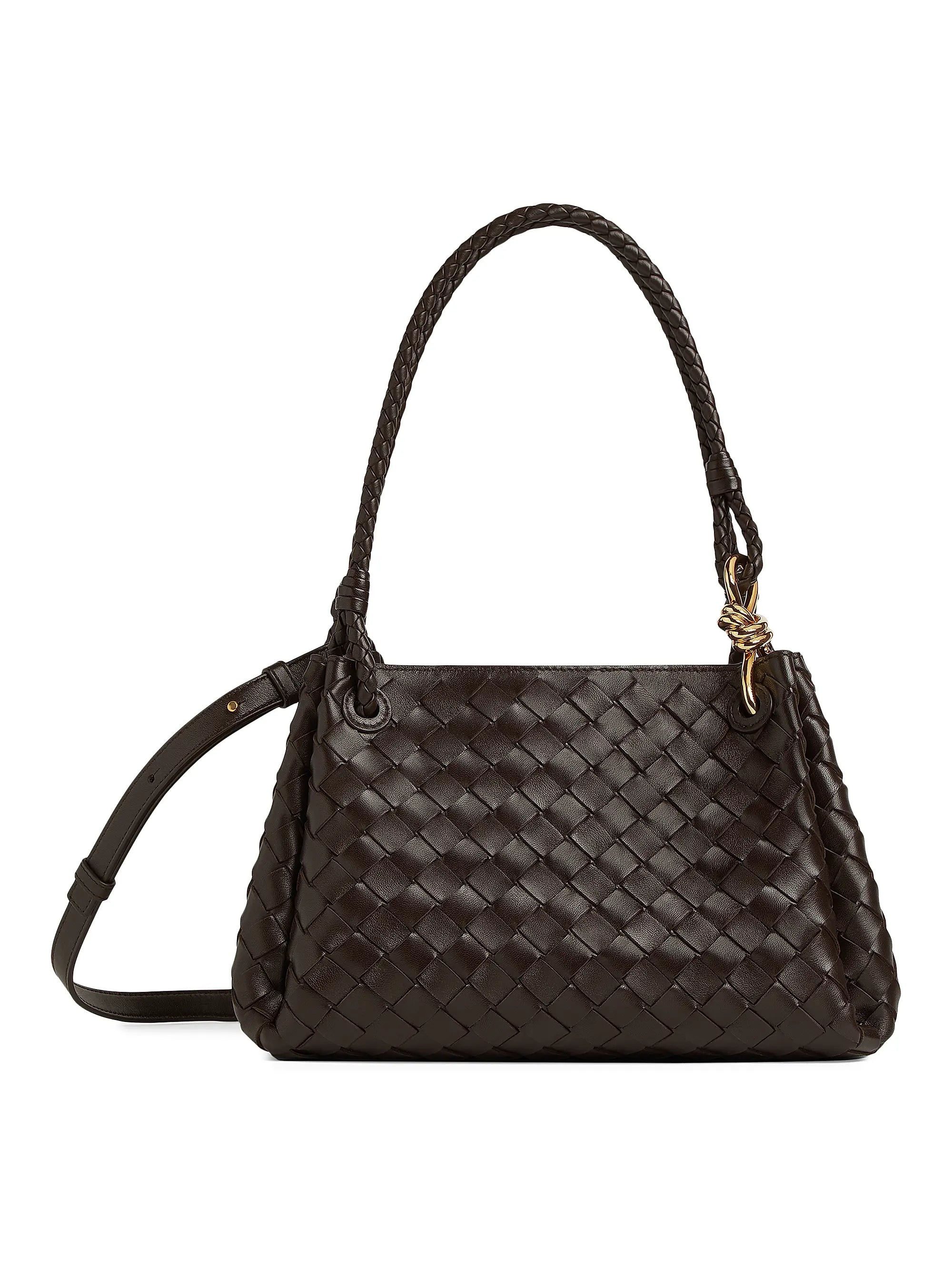 Bottega Veneta Medium Parachute Intrecciato Leather Shoulder Bag