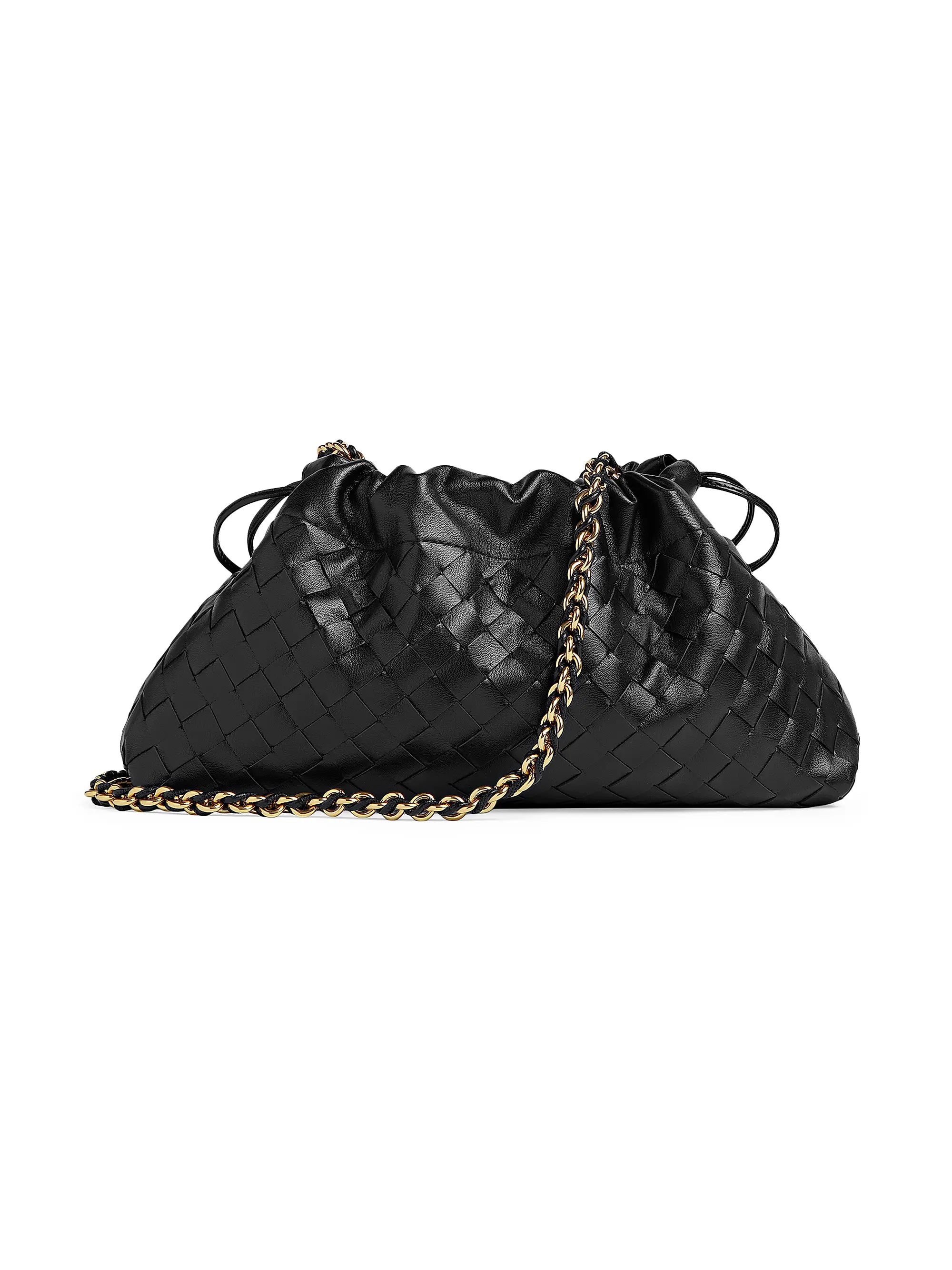 Bottega Veneta Soiree Intrecciato Leather Chain Shoulder Bag