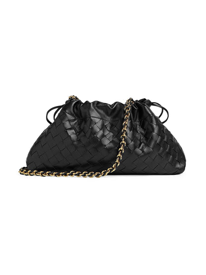 Bottega Veneta Soiree Intrecciato Leather Chain Shoulder Bag