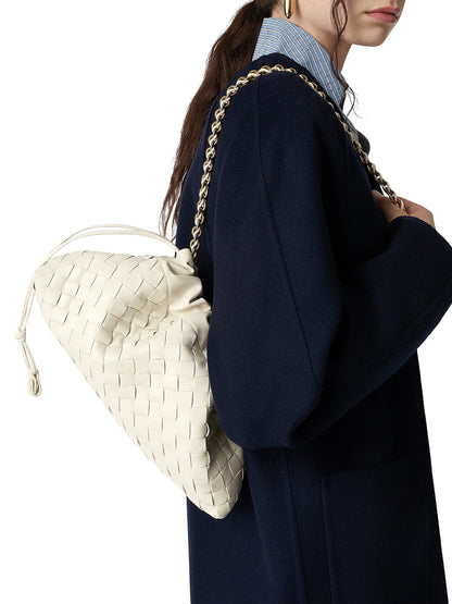 Bottega Veneta Soiree Intrecciato Leather Chain Shoulder Bag