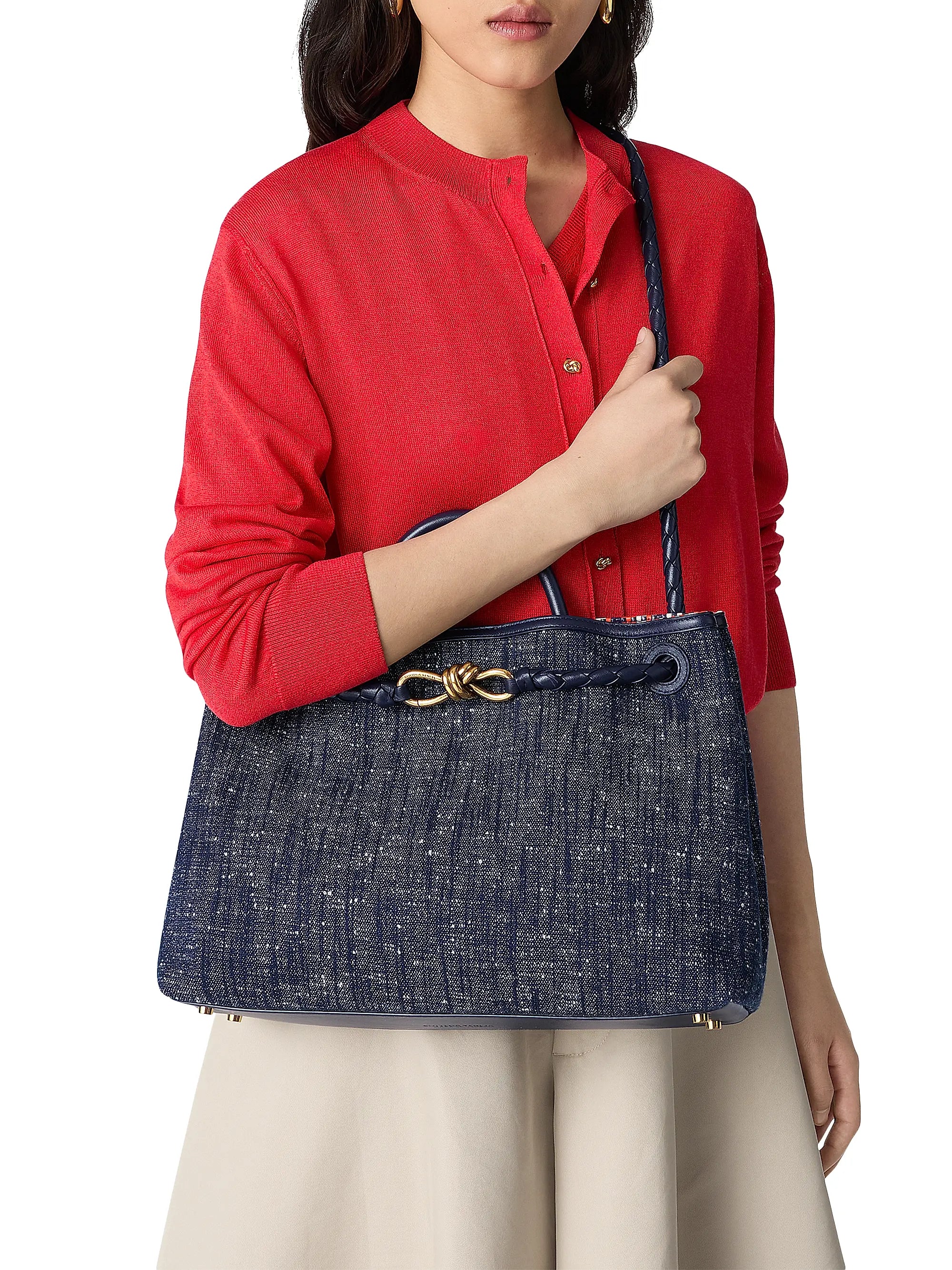 Bottega Veneta Medium Andiamo Denim Tote Bag