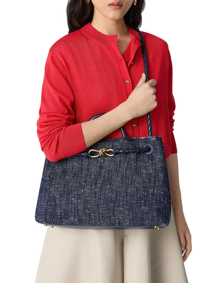 Bottega Veneta Medium Andiamo Denim Tote Bag