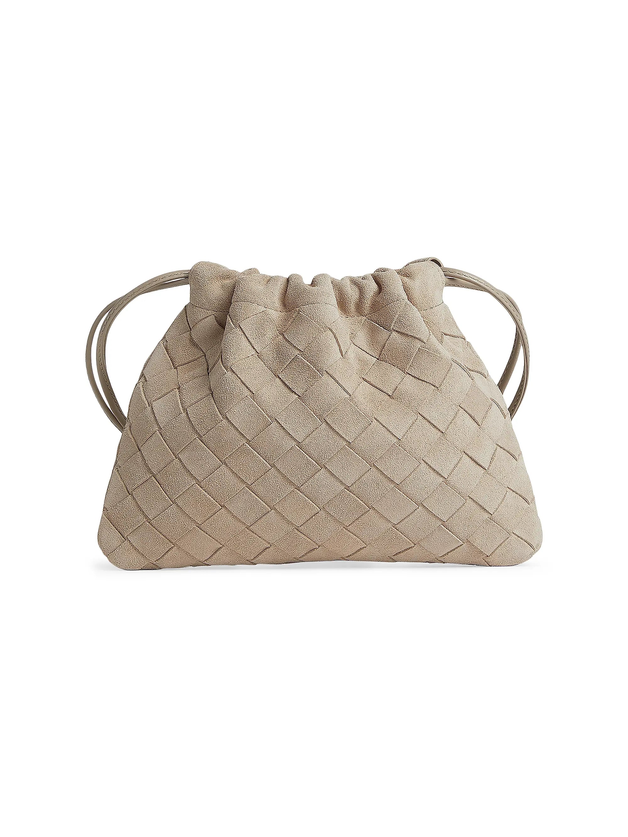 Bottega Veneta Small Dustbag Intrecciato Suede Crossbody Bag
