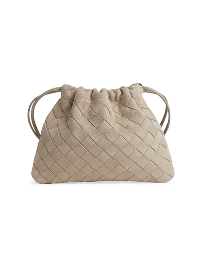 Bottega Veneta Small Dustbag Intrecciato Suede Crossbody Bag