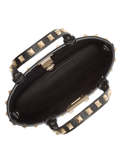 Valentino Garavani Mini Rockstud Shopping Bag in Grainy Calfskin