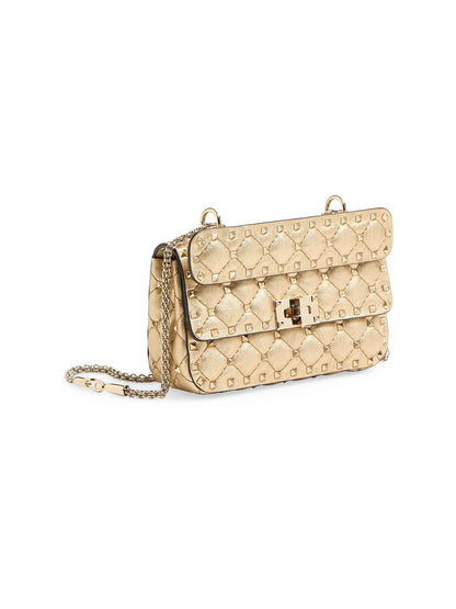 Valentino Garavani Rockstud Spike Small Laminated Nappa Crossbody Bag