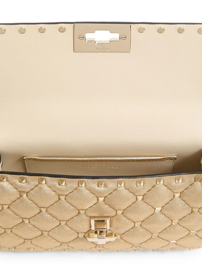 Valentino Garavani Rockstud Spike Small Laminated Nappa Crossbody Bag