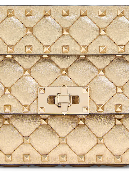 Valentino Garavani Rockstud Spike Small Laminated Nappa Crossbody Bag