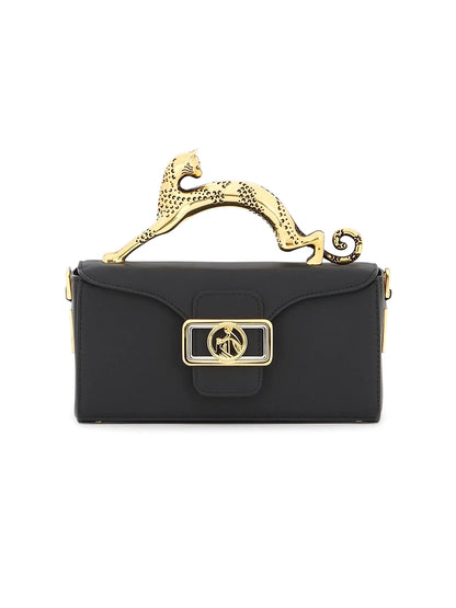 Lanvin Nano Pencil Cat Leather Top Handle Bag