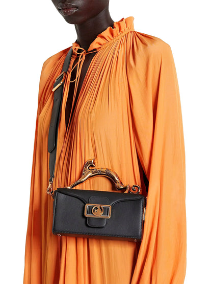 Lanvin Nano Pencil Cat Leather Top Handle Bag