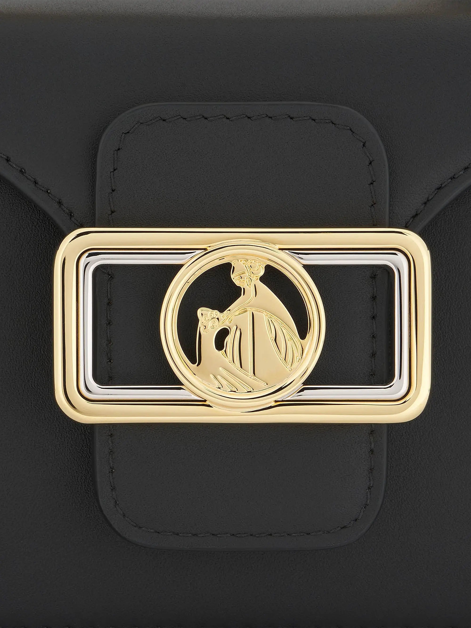 Lanvin Nano Pencil Cat Leather Top Handle Bag