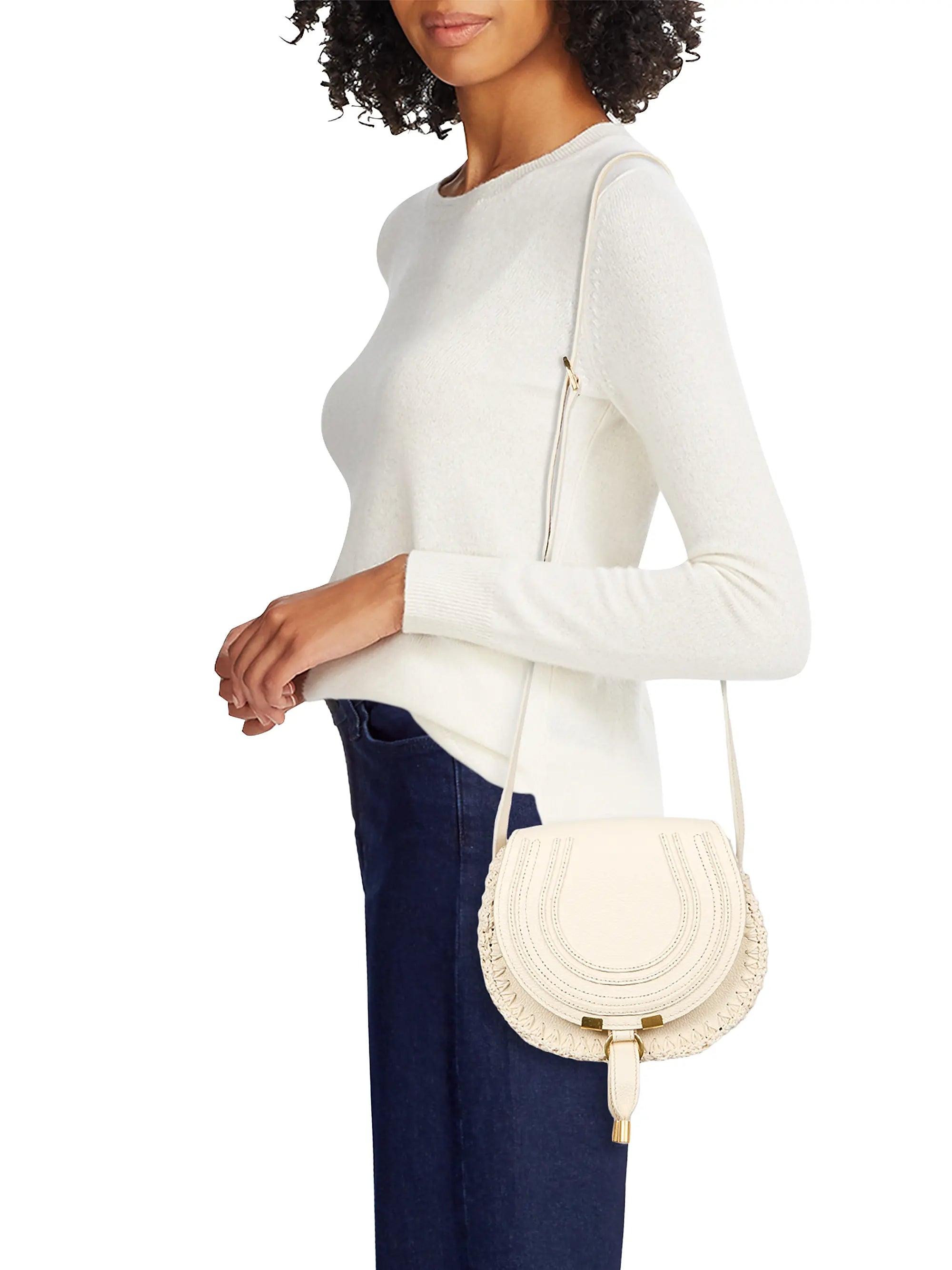 Chloé Small Marcie Leather Crossbody Bag
