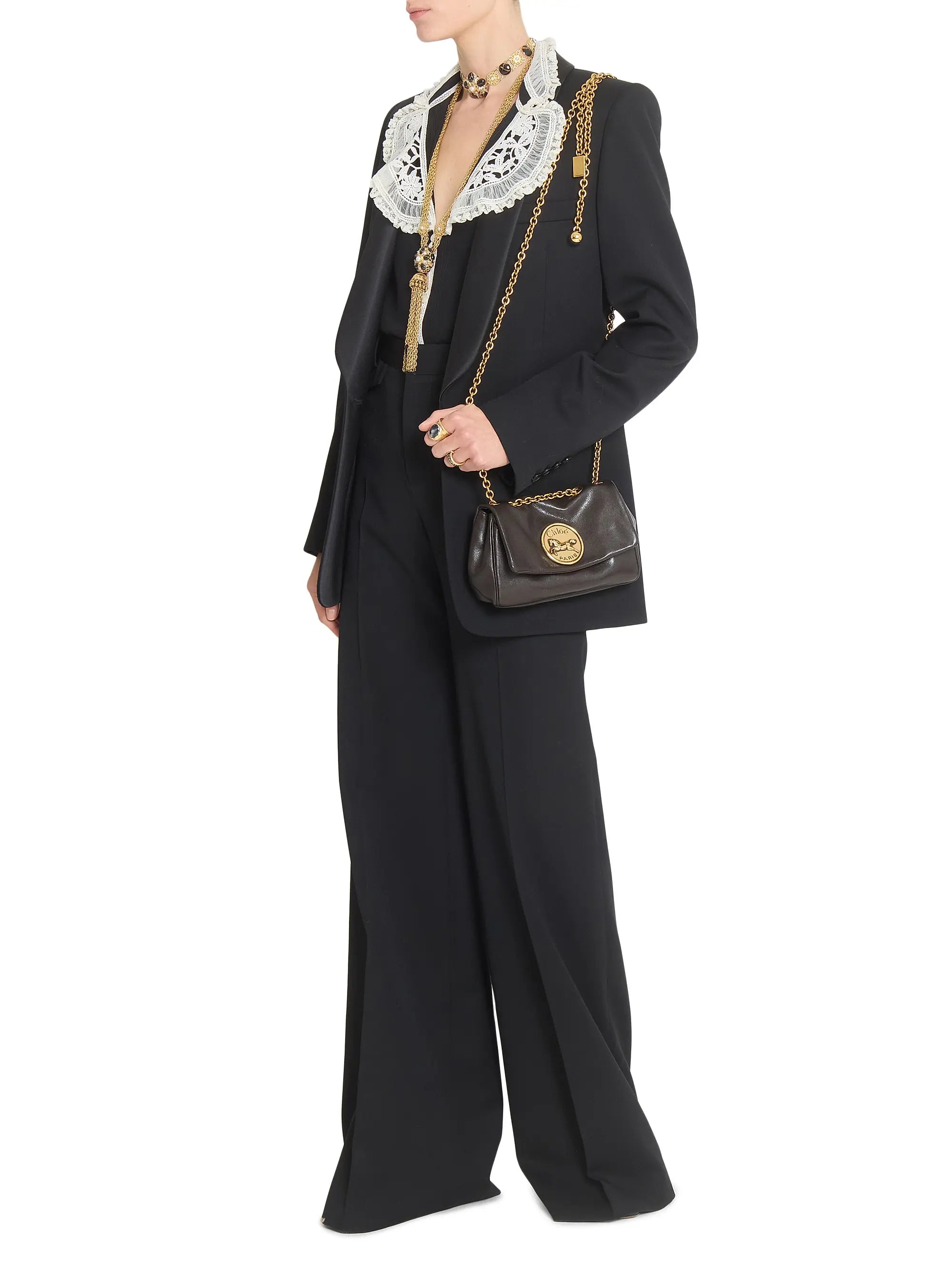 Chloé Small Heritage Leather Chain Shoulder Bag