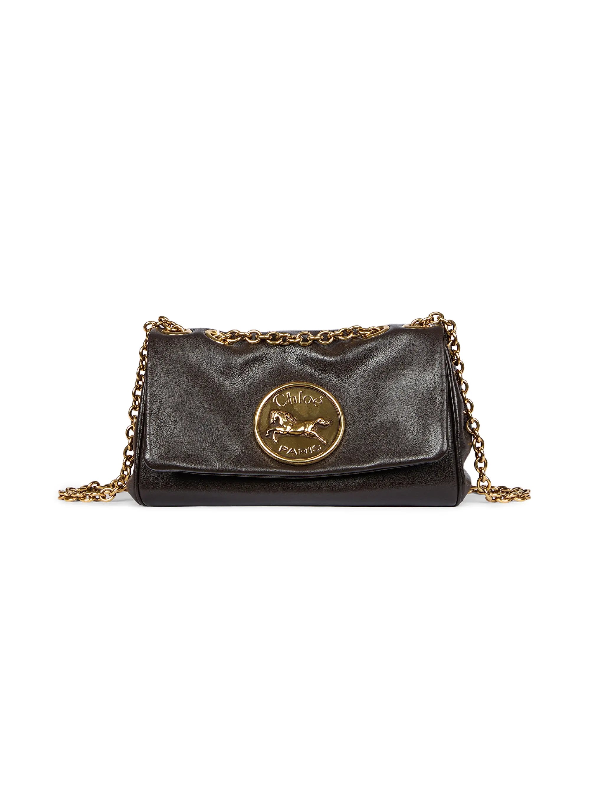 Chloé Small Heritage Leather Chain Shoulder Bag