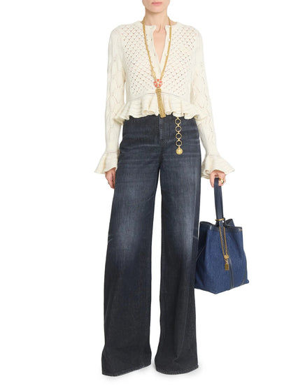 Chloé Medium Spin Denim Tote Bag