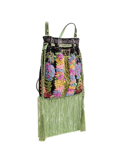 Valentino Garavani Nellcote Alice Embroidered Shoulder Bag