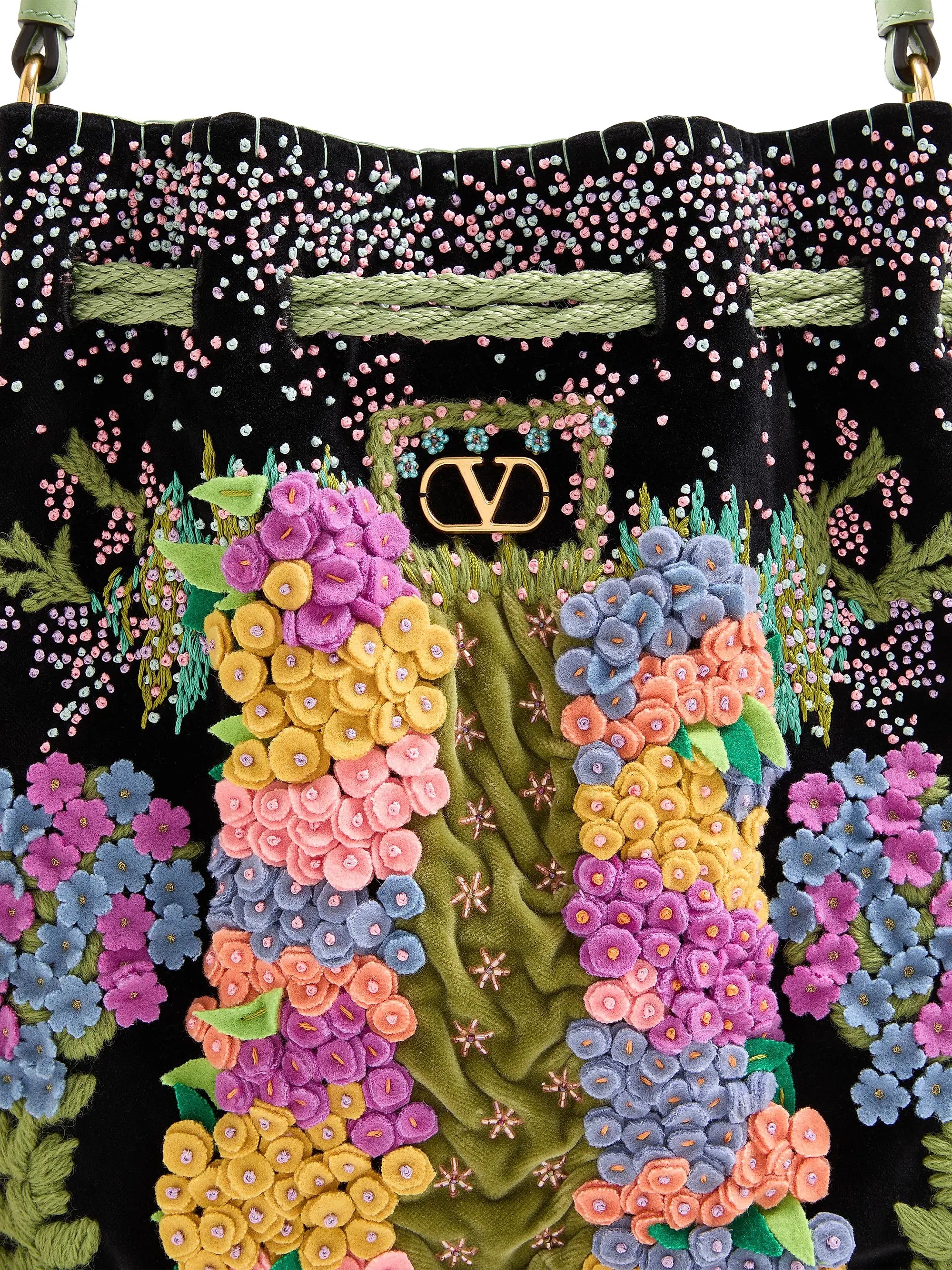 Valentino Garavani Nellcote Alice Embroidered Shoulder Bag