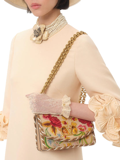 Valentino Garavani Vain Small Embroidered Shoulder Bag
