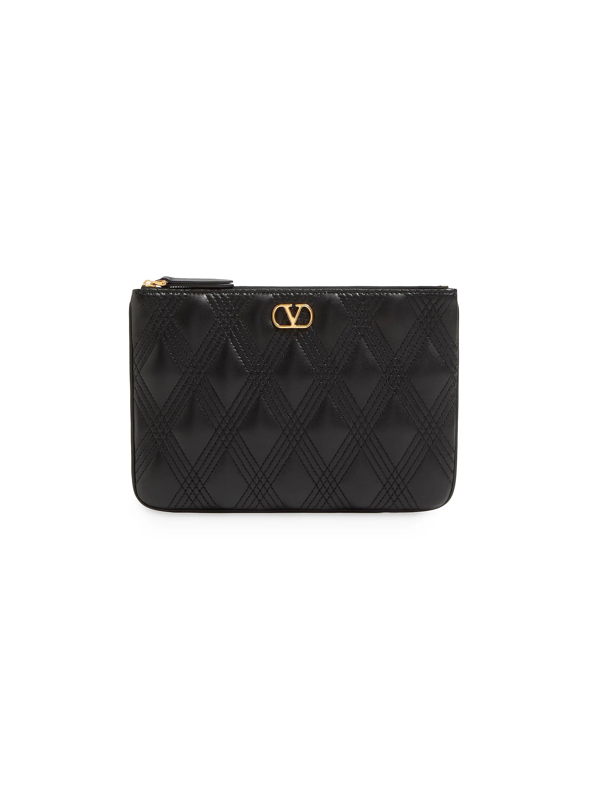 Valentino Garavani Quiltie 67 Pouch in Quilted Nappa Leather