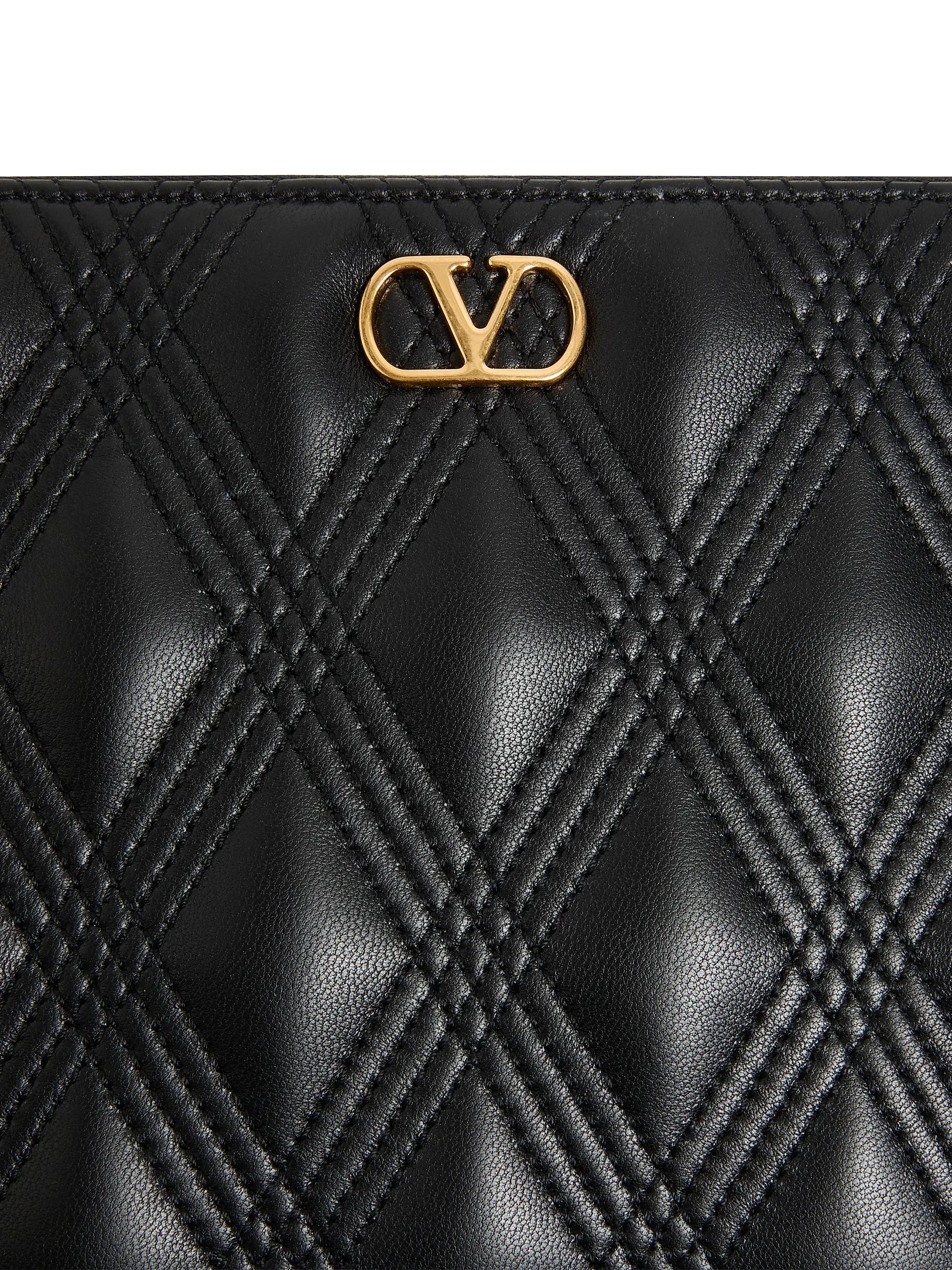 Valentino Garavani Quiltie 67 Pouch in Quilted Nappa Leather