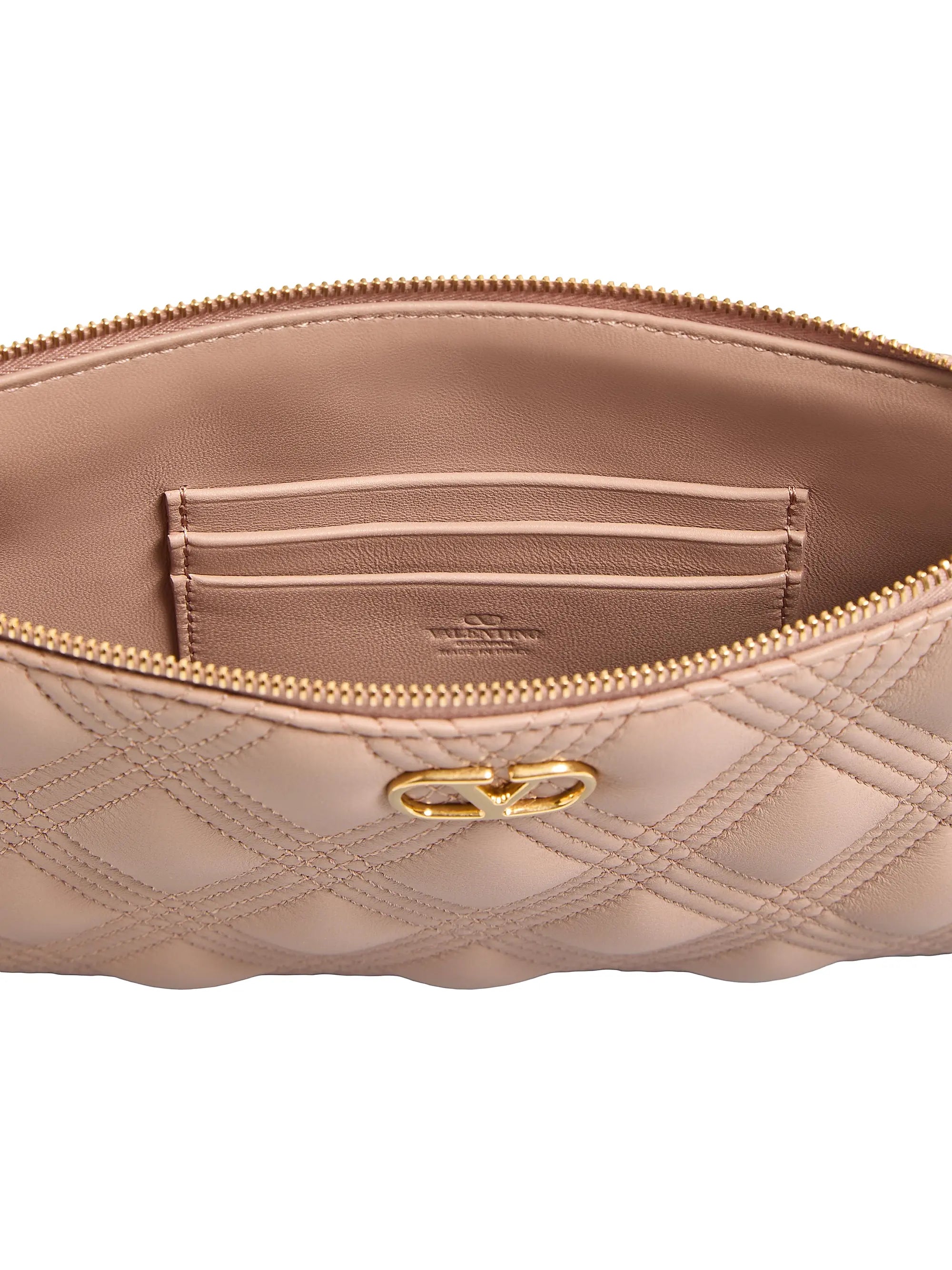 Valentino Garavani Quiltie 67 Pouch in Quilted Nappa Leather