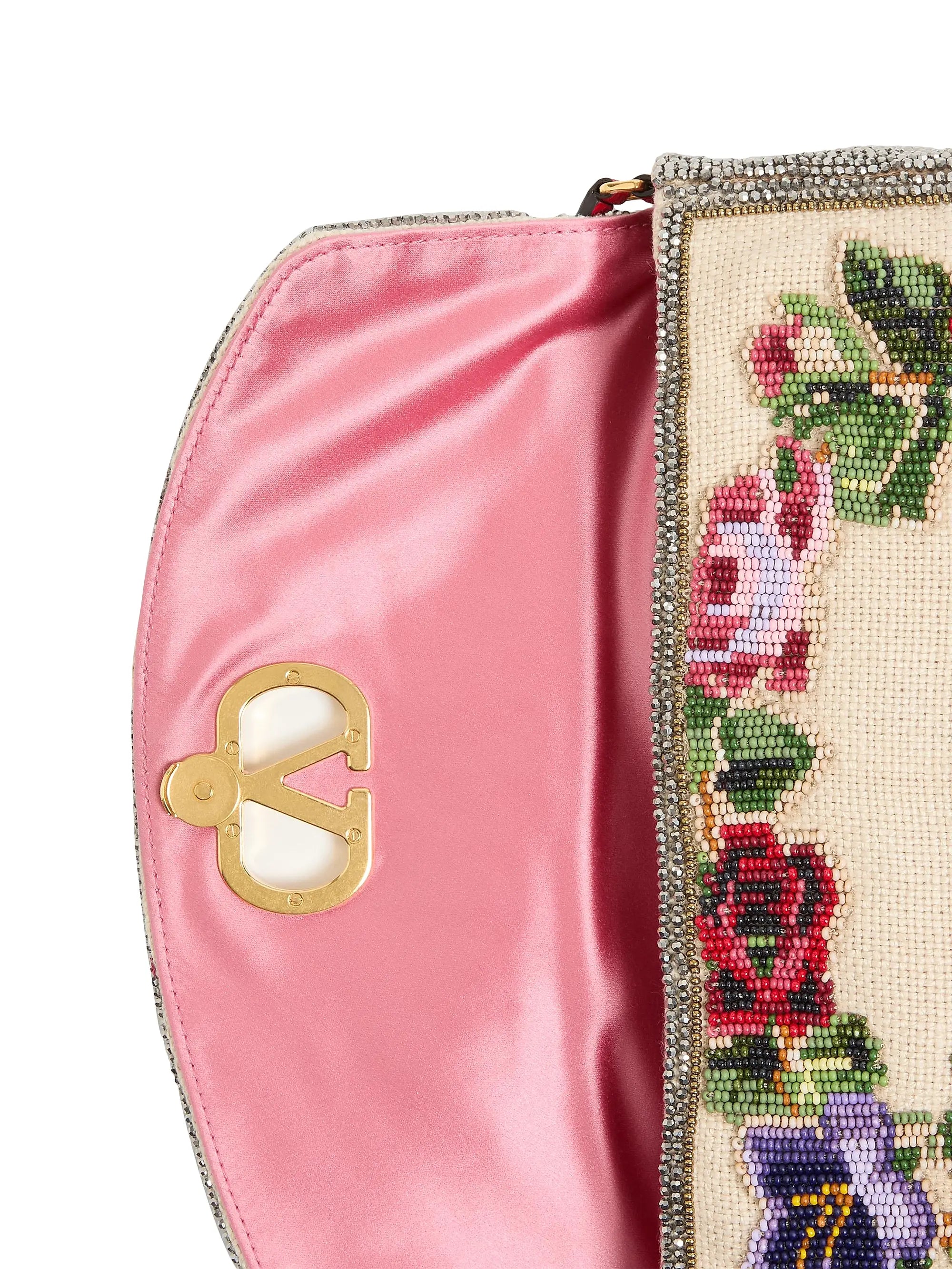 Valentino Garavani Vain Soft Embroidered Small Shoulder Bag