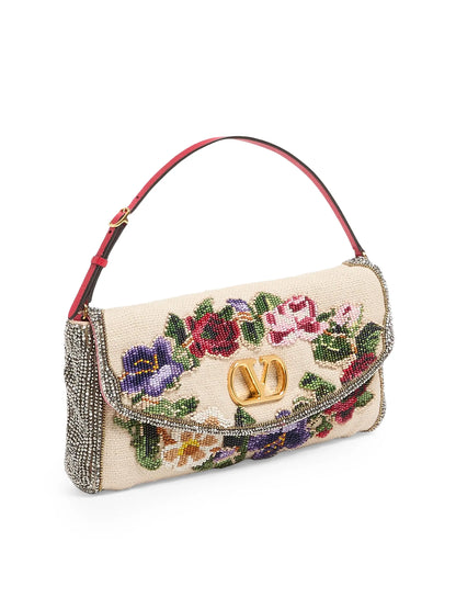 Valentino Garavani Vain Soft Embroidered Small Shoulder Bag