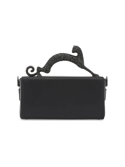Lanvin Nano Pencil Cat Leather Top Handle Bag