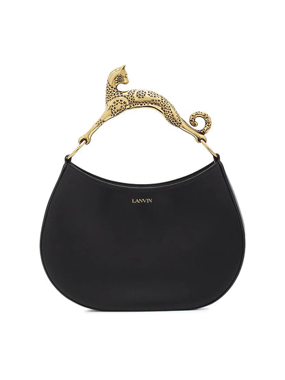 Lanvin Hobo Cat Leather Top Handle Bag