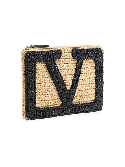 Valentino Garavani Viva Superstar Synthetic Raffia Pouch
