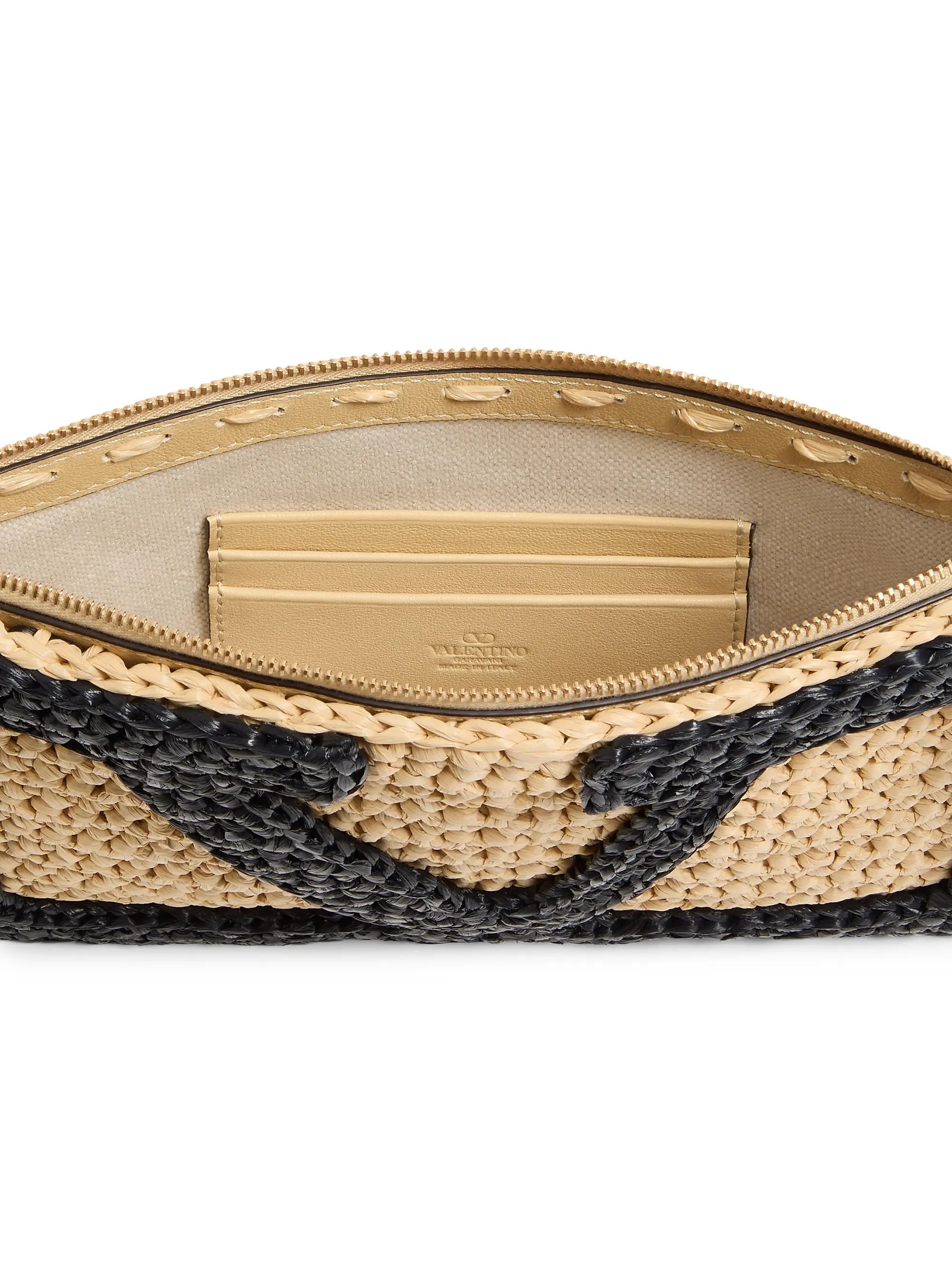 Valentino Garavani Viva Superstar Synthetic Raffia Pouch