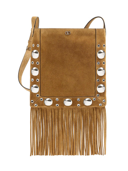 Valentino Garavani Nellcôte Suede Shoulder Bag with Fringes