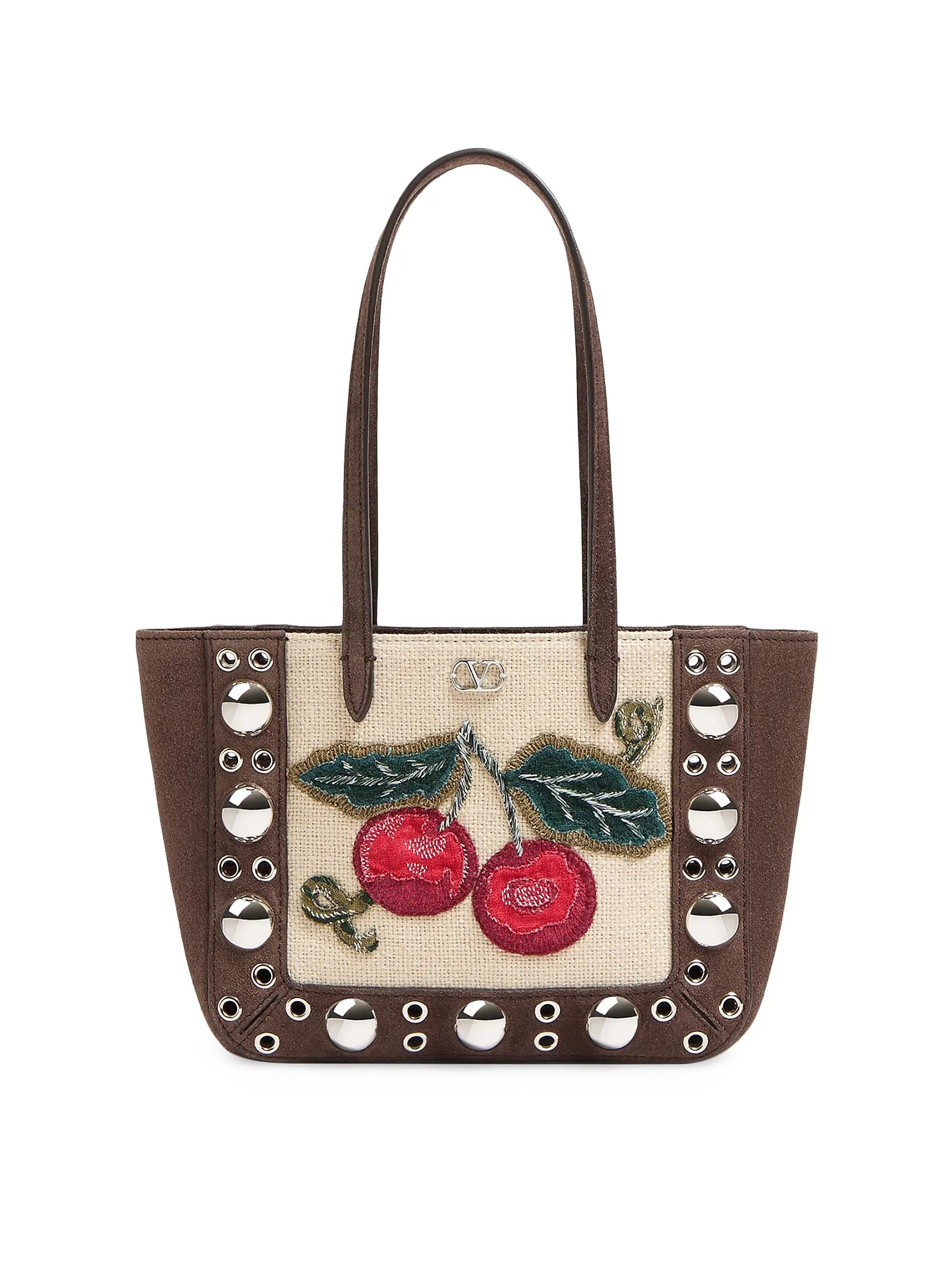 Valentino Garavani Nellcote Mini Embroidered Tote Shopping Bag