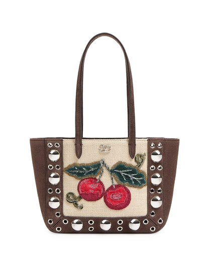 Valentino Garavani Nellcote Mini Embroidered Tote Shopping Bag