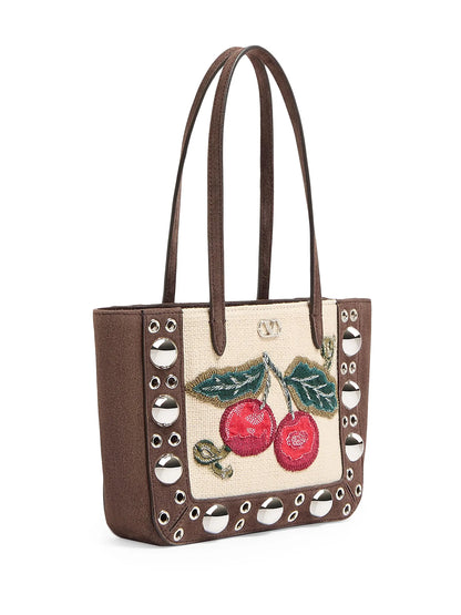 Valentino Garavani Nellcote Mini Embroidered Tote Shopping Bag