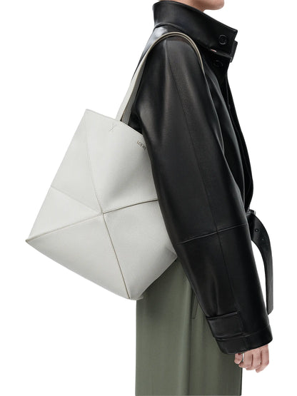 LOEWE Medium Puzzle Fold Grained Leather Tote Bag