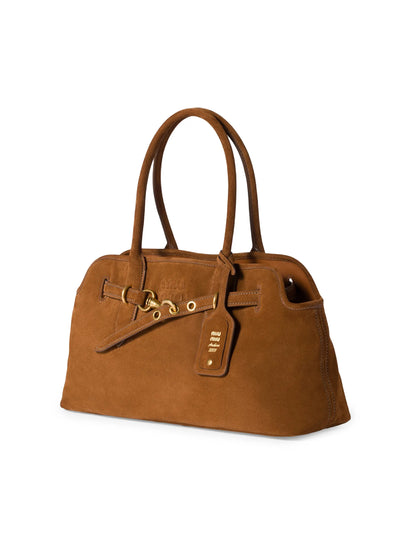 Miu Miu Aventure Suede Shoulder Bag