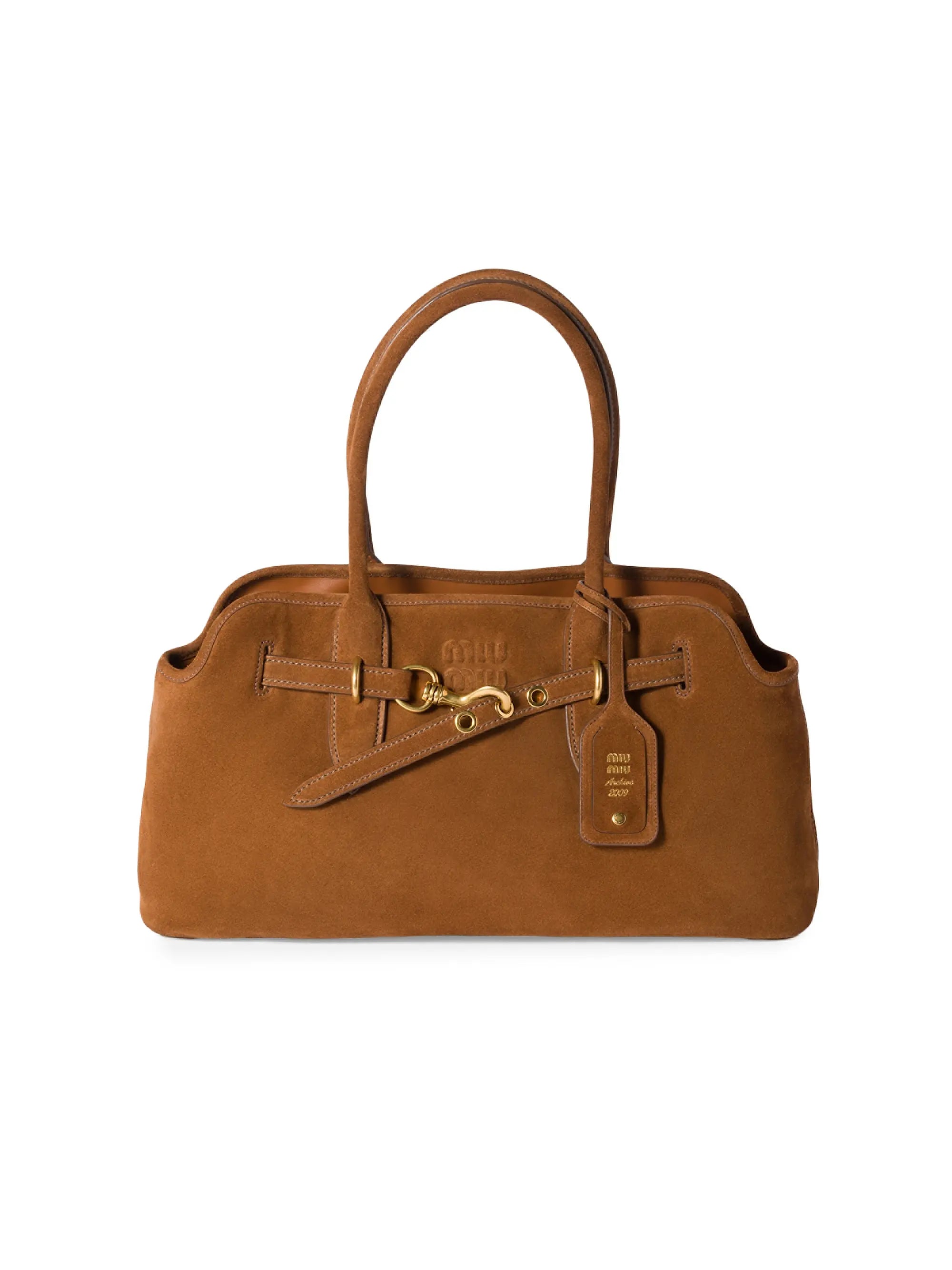 Miu Miu Aventure Suede Shoulder Bag