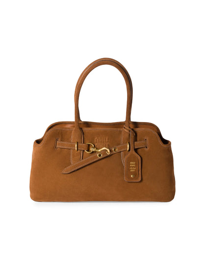 Miu Miu Aventure Suede Shoulder Bag
