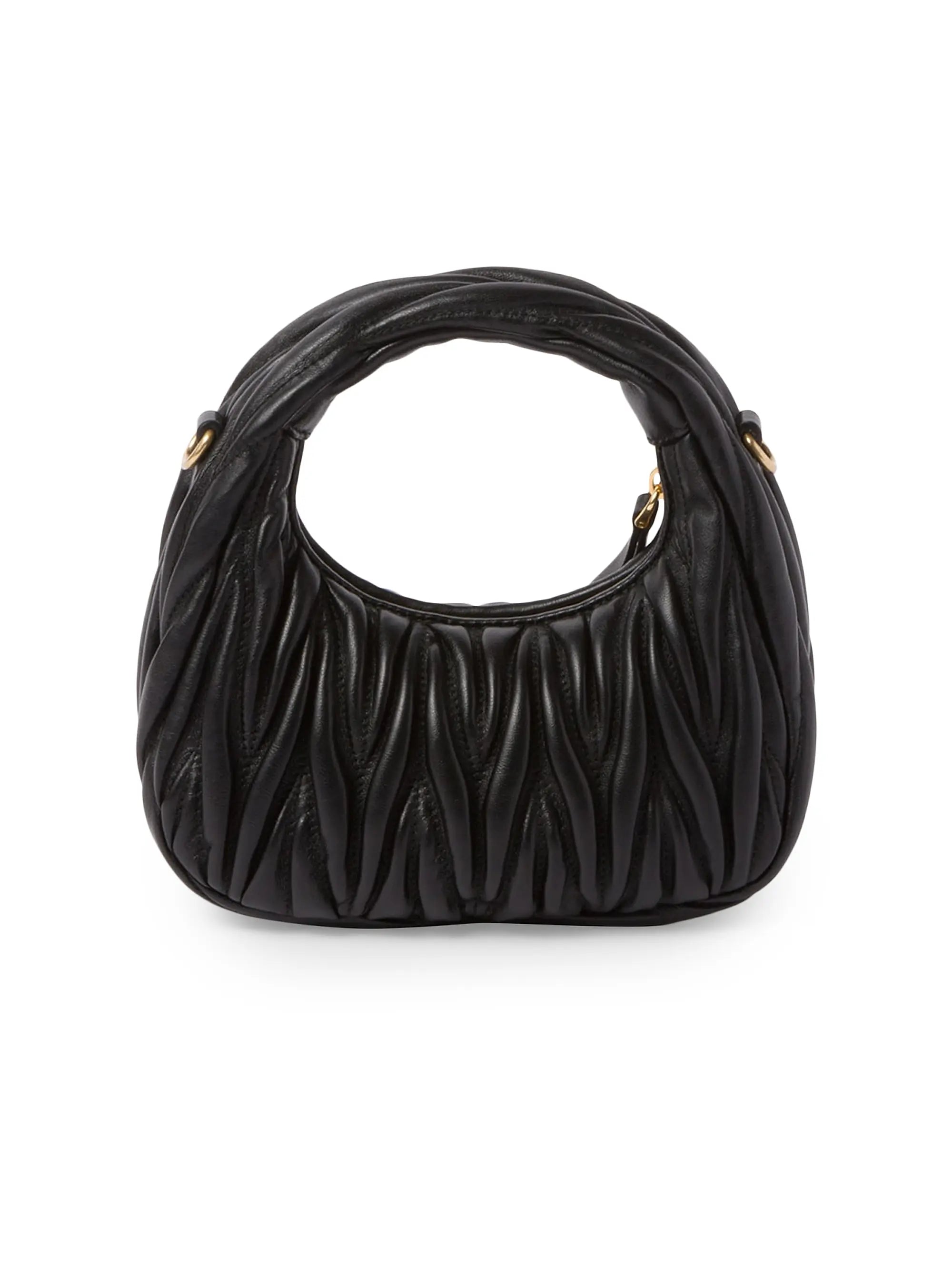 Miu Miu Wander Matelassé Nappa Leather Hobo Mini-Bag
