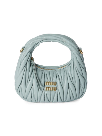 Miu Miu Wander Matelassé Nappa Leather Hobo Mini-Bag