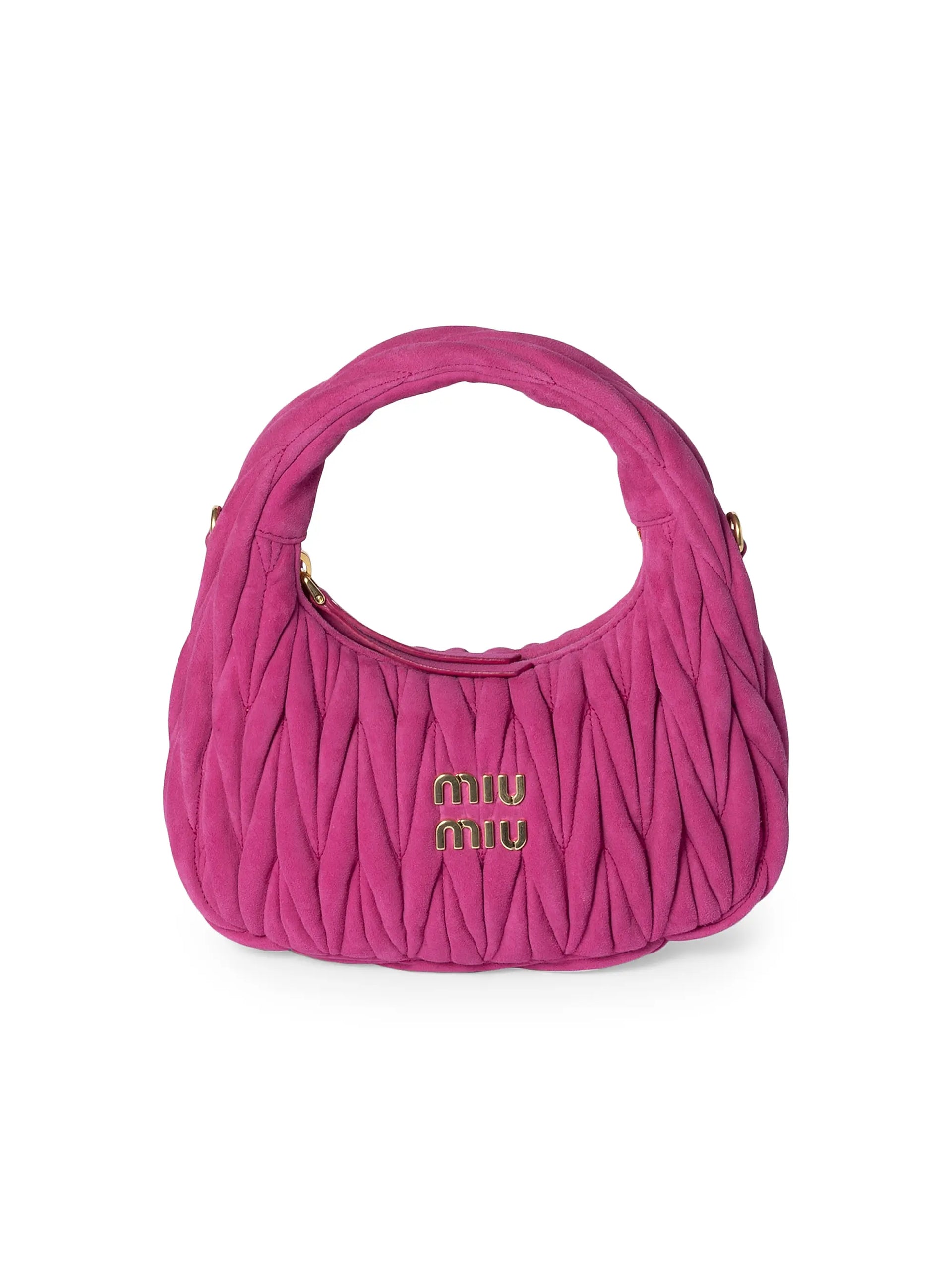 Miu Miu Wander Matelassé Suede Top Handle Bag – Kicks Machine