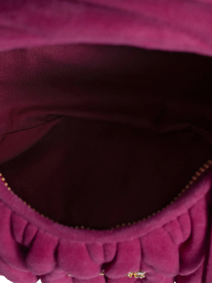Miu Miu Wander Matelassé Suede Top Handle Bag