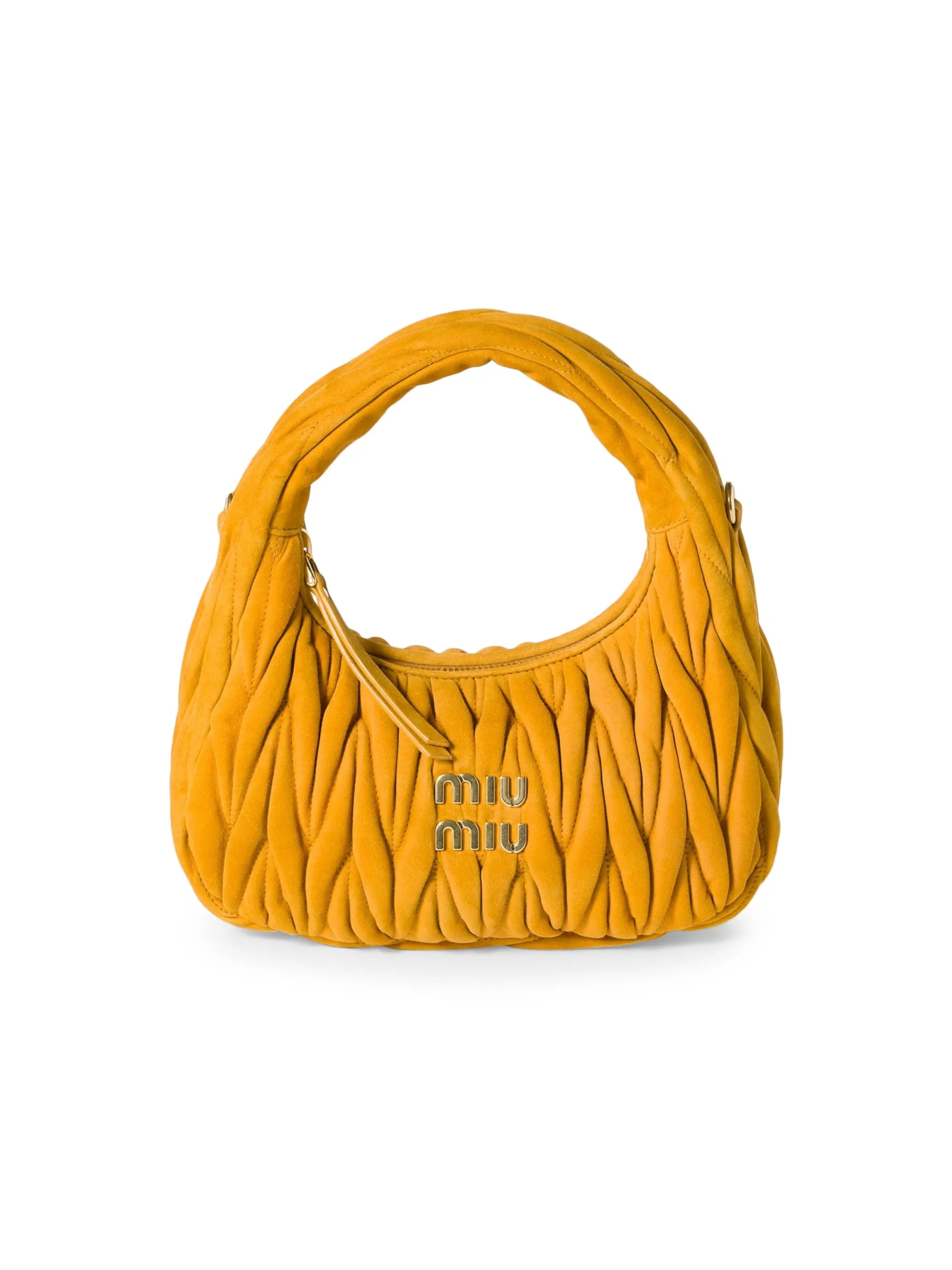 Miu Miu Wander Matelassé Suede Top Handle Bag