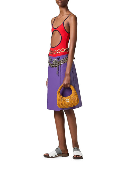 Miu Miu Wander Matelassé Suede Top Handle Bag